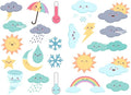 Seasonstorm Kawaii Weather Smile Aesthetic Diary Travel Journal Paper Stickers Scrapbooking Stationery School Office Art Supplies