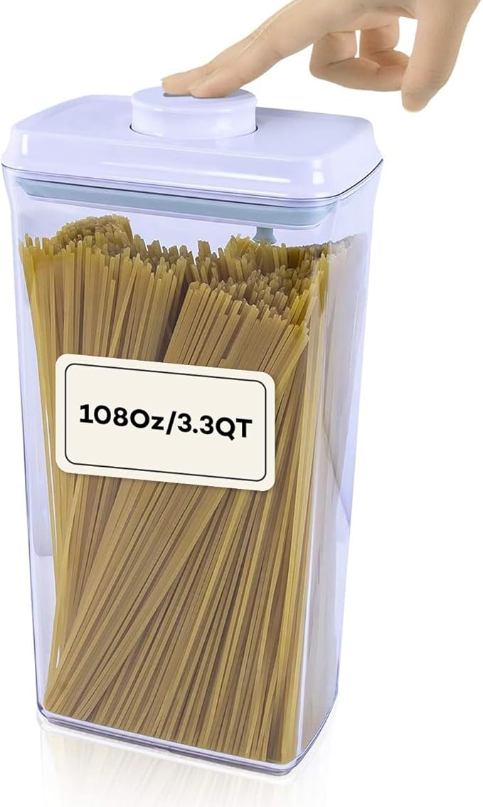 Bop Top Airtight Food Storage Containers with Lid 13.5 Cups / 108 oz | Kitchen Canister Sets | Air Tight Pantry Container | Pop Top Dry Food Storage Containers for Snacks, Sugar, Flour, Baking, Pasta