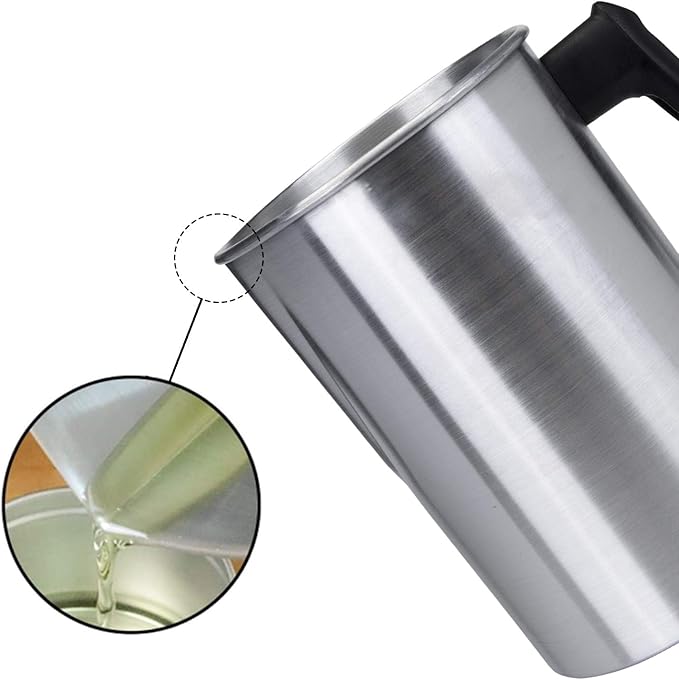 Yarlung 4 Pounds Candle Making Pouring Pot, Aluminum Construction Candle Making Pitcher Dripless Pouring Spout Wax Melting Pot with Heat-Resisting Handle