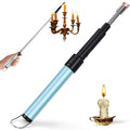 Navpeak Candle Arc Lighters Long Flexible Neck 70cm Rechargeable Telescopic Electric Flameless Lighter for Kitchen Fireplace Pilot Light BBQ Stove (Blue)