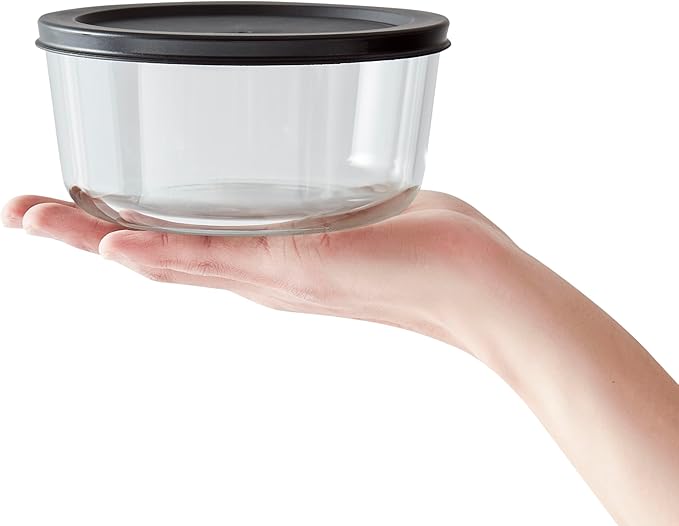 DURA LIVING 6-Piece Glass Food Storage Containers Set (3 Containers + 3 BPA-Free Lids) | 4-Cup, Leakproof | Microwave, Freezer, Oven & Dishwasher Safe | Ideal for Meal Prep & Pantry Organization