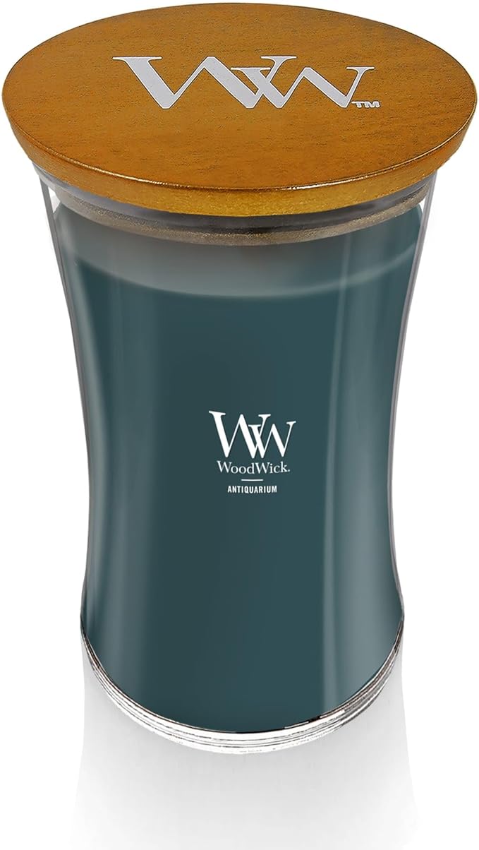 WoodWick Antiquarium Scented Large Hourglass Candle, Crackles as it Burns, Great for Gifting, 21oz