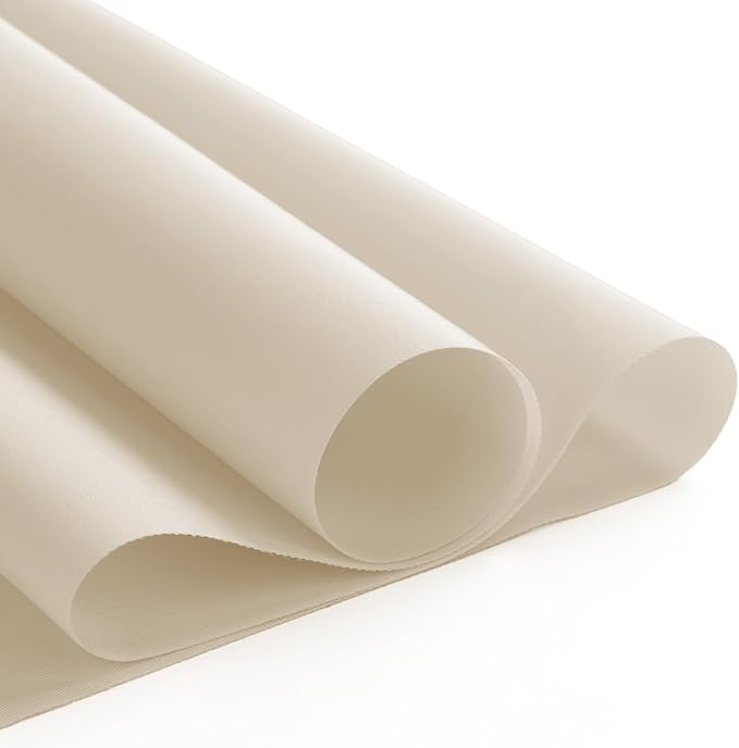 Nylon Fabric, 58"W 420D Waterproof Fabric 5 Yard Ripstop Nylon Material Outdoor Upholstery Twill Sewing Material for Patio Chair, Lining, Cushion, Purse, Tote Bag, Tent, Tarp Cover, DIY Project Ivory