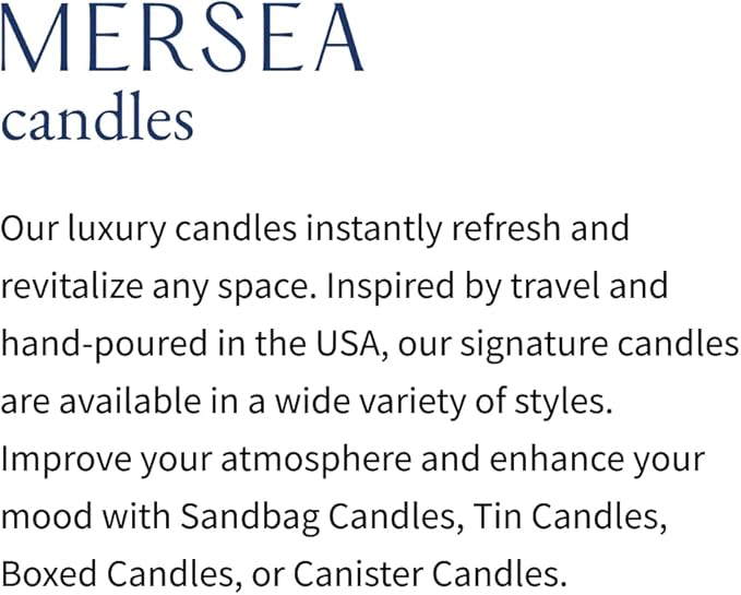 MERSEA Beach Bungalow Tin Candle, Scented Candle Tin (3.5 oz)