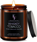 Whiskey Tobacco Scented Candle for Home Soy Wax Candle, Aromatherapy Candle Gift, 7oz