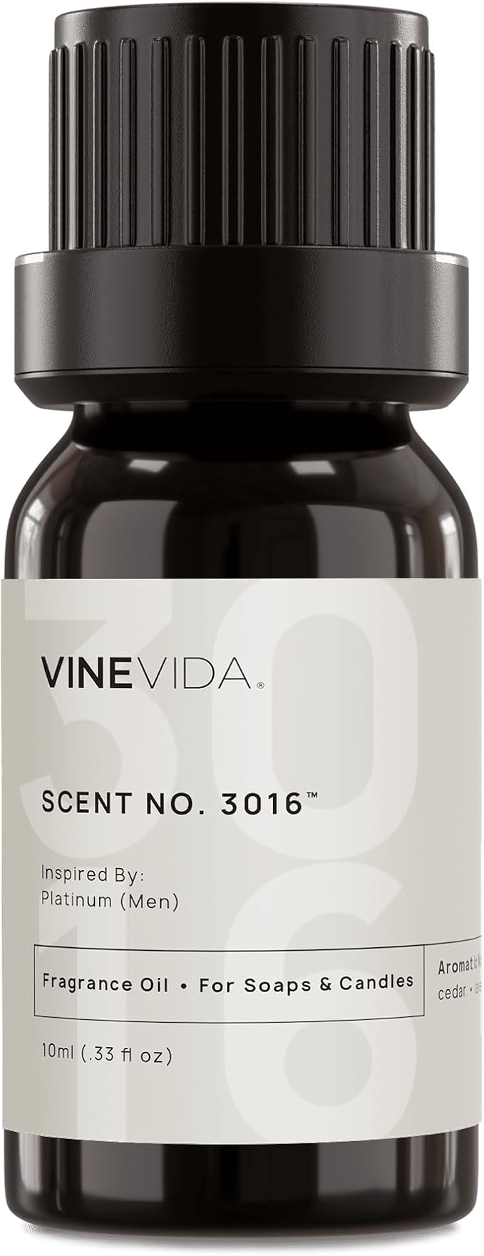 VINEVIDA Scent NO. 3016 Fragrance Oil - 10mL - Inspired by: Platinum (Men); Candle Fragrance Oil for Soy Candles - Soap Making Scents