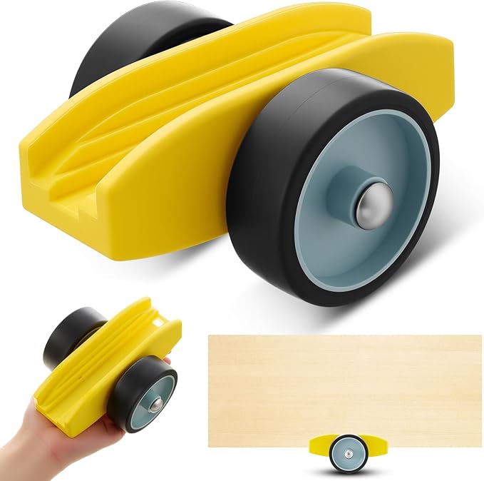 1 Pcs Plywood Dolly Drywall Dolly Cart, Small Drywall Cart with Wheel, Slot Sizes of 1/2", 3/4", 1", and 1-1/4 Inches Wood Paneling and Plywood Carrier, Holds up to 250 Lbs, 6x5x3 Inches