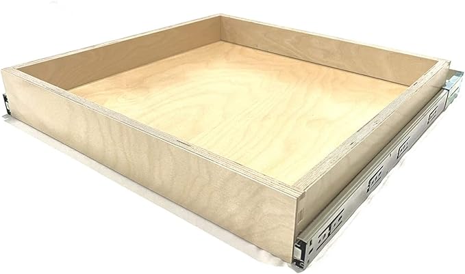 Sublime Design - Baltic Birch Wood Pull Out Cabinet Organizer | Slide Out Drawers for Kitchen Cabinets | Replacement Kitchen Drawer (Side Mounting, 15" Inches Wide)