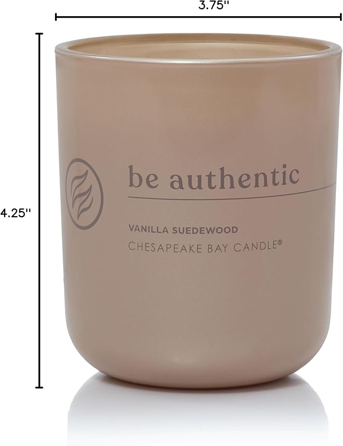 Chesapeake Bay Candle Intentions Collection Candle, Be Authentic: Embrace Your True self (Vanilla Suedewood), 13 oz, Home Décor