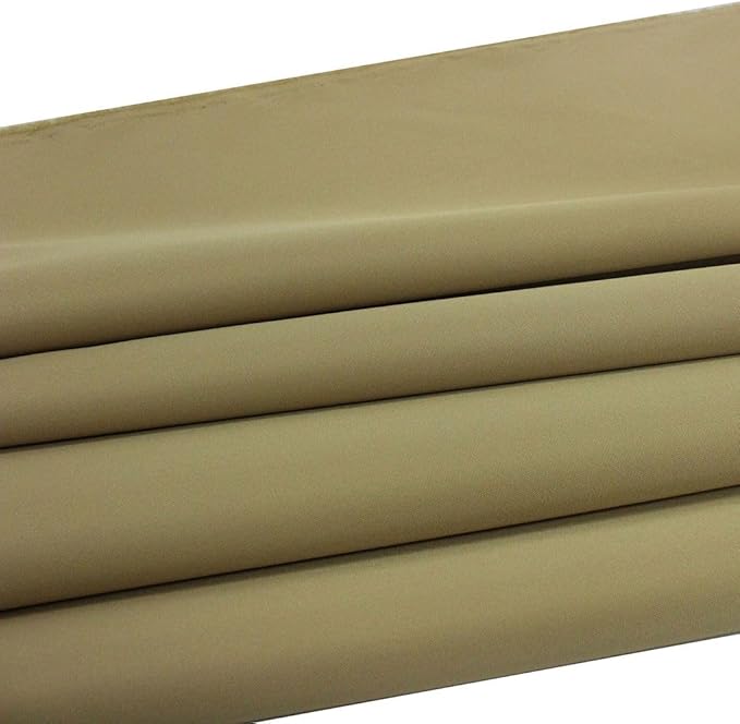 Mybecca Waterproof Canvas Marine Fabric 600 Denier Indoor/Outdoor PU Backing UV Protector Khaki 1 Yard