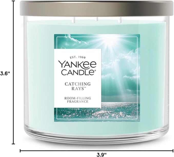 Yankee Candle Catching Rays, Scented Candle, 14.5oz 3-Wick Candle Jar with up to 40 Hours Burn Time