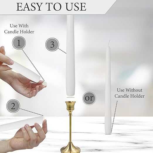 NJAO HOO Candle Sticky Dots Candle Adhesive Taper Candle Accessories Candle Wax Dots Round Double Sided Adhesive Small Candle Accessories(48 Dots)