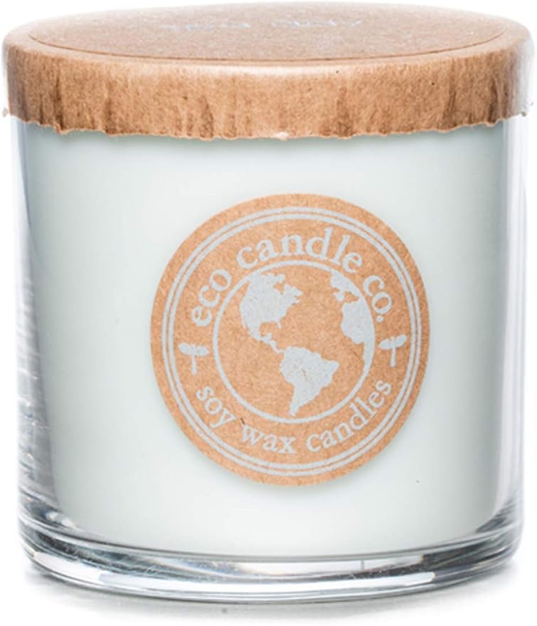 Eco Candle Co. Recycled Candle, Spa Day, 6 oz. - Scents of Flowers, Musk, Melon, Citrus, & Ocean Air - 100% Soy Wax, No Lead, Kraft Paper Label & Lid, Hand Poured, Made from Midwest Grown Soybeans