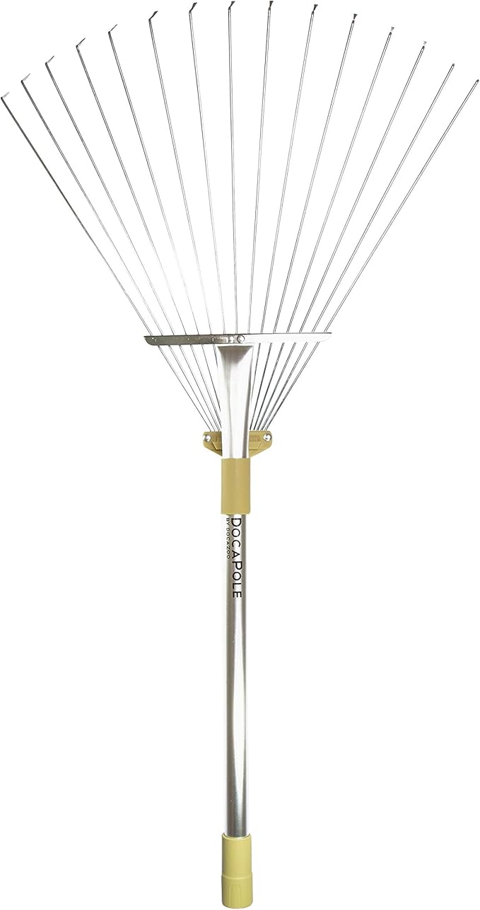 DOCA Gardening Tools Attachment - Extension Pole for Tree Trimming, Fruit Picker, Roof Rake for Leaves - Roof Rake