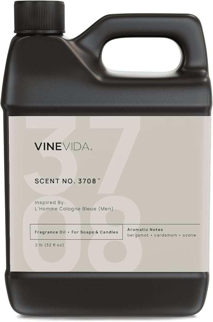 VINEVIDA [32 Oz] Inspired by: L'Homme Cologne Bleue (Men); Fragrance Oil for Candle Making and Soap Making - Premium Candle Scents for Soy Candles