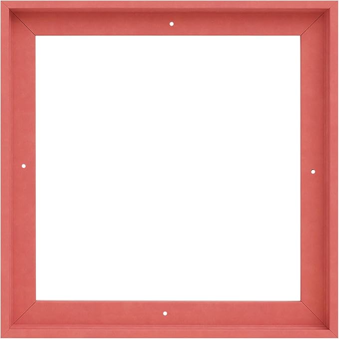 Pixy Canvas Floater Frame 42x42 for 3/4 (0.75) inch Deep Canvas Paintings/Canvas Prints/Wood Canvas Panels/Wall Art/Wall Decor/Home Decor/Artwork (Pastel Red/Pink, 42 x 42 inch, Square)