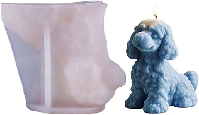 Dog Animal Jewelry Resin Casting Mold Craft Supplies 3D Silicone Mold for Resin Casting Mold Candle Making Molds Succulent Mold