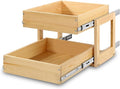 Mulush Pull Out Cabinet Organizer 20''W×21''D×16''H Soft Close Slide Out Wood Drawer Shelves for Kitchen, Finished, Bottom Assembly(Cabniet Require Opening >20.5'', Depth>21.5'', Height>16.5'')