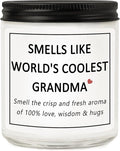 Grandma Gifts, Mothers Day Gift for Grandma from Grandchildren Granddaughter Grandkids, Smells Like World's Coolest Grandma Lavender Candles