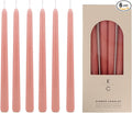 Tapered Dinner Candles - Soy & Paraffin Blend, Dinner Candles with Long-Lasting 7-Hour Burn for Stylish Homes - Candle in Curated Colors Ideal Gift for Hosts, Brides & Event Planners-Coral