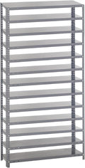 Quantum Storage Systems 1875-000 Shelving Unit for Shelf Bin System (Bins Sold Separately), 18" W x 36" D x 75" H