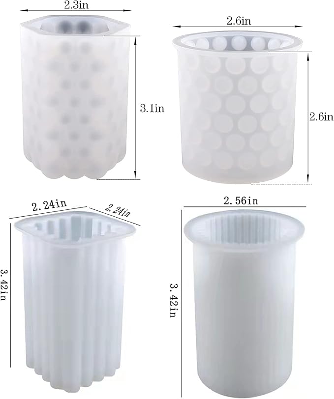 Navani Cylinder Candle Molds,Candle Molds Cylinder Light Resin Mold for Making Candles, Soaps, Flower Specimen, Insect Specimen, DIY Clay Molds
