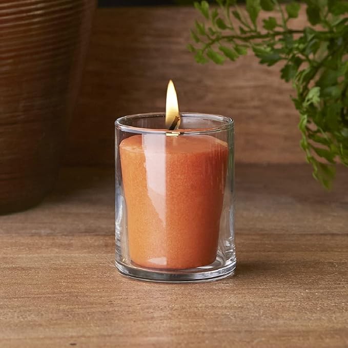 Root Candles Fall Scented Votive Candles Beeswax Blend Premium Handcrafted 20-Hour Votives, 3-Count, Pumpkin Spice