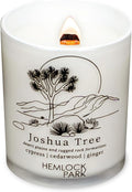 Hemlock Park Travel Inspired Passport Crackling Wood Wick Candle Handcrafted with Natural Plant-Based Coconut Wax (Standard 7.2 oz, Joshua Tree | Cypress, Cedarwood, Ginger)