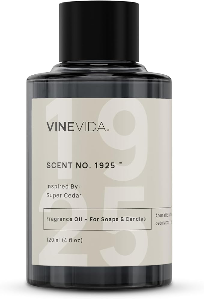 VINEVIDA [4 Oz] Inspired by: Super Cedar; Fragrance Oil for Candle Making and Soap Making - Premium Candle Scents for Soy Candles