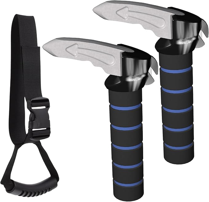 Shouken Elderly Car Handle Assist,Car Door Handle for Elderly,Support Multifunction Door Latch for Seniors and Handicapped (Blue - 2 Pack Car Handle + Strap)