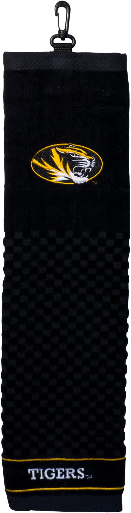 Team Golf NCAA Missouri Tigers Embroidered Golf Towel Embroidered Golf-Towel, Checkered Scrubber Design, Embroidered-Logo (Pack of 6)