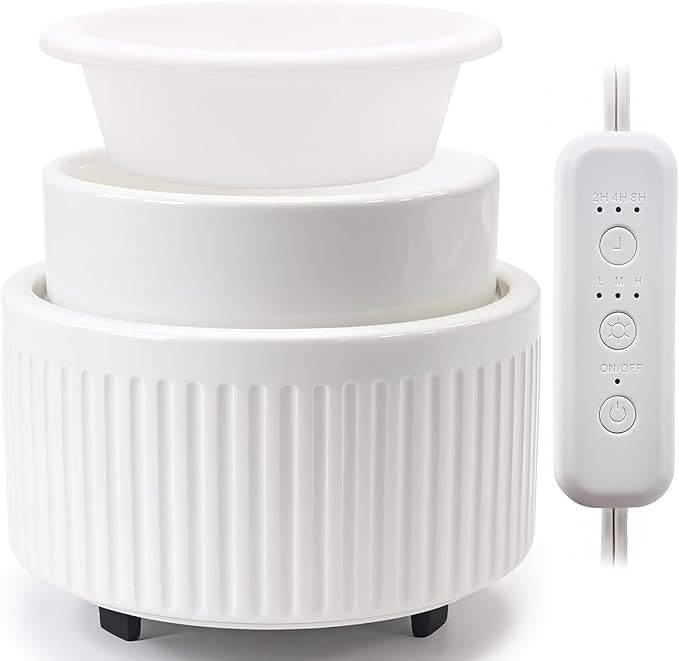 VICTORIA AROMA Ceramic Wax Warmer with Timer, Candle Wax Melter & Wax Burner for Scented Wax Melts, Electric Fragrance Wax Melt Warmer for Home Office Decor Ideal Gift
