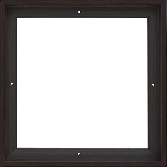 Pixy Canvas Floater Frame 17x17 for 1-1/2 (1.5) inch Deep Canvas Paintings/Canvas Prints/Wood Canvas Panels/Wall Art/Wall Decor/Home Decor/Artwork (Dark Walnut, 17 x 17 inch, Square)