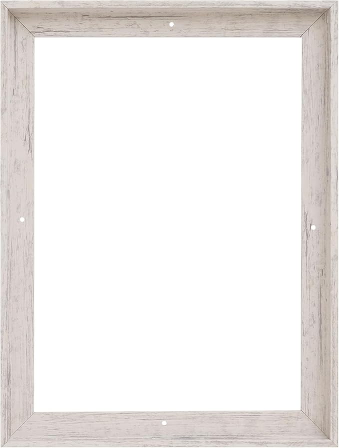 Pixy Canvas Floater Frame 9x18 for 3/4 (0.75) inch Deep Canvas Paintings/Canvas Prints/Wood Canvas Panels/Wall Art/Wall Decor/Home Decor/Artwork (Distressed White, 9 x 18 inch, Portrait)