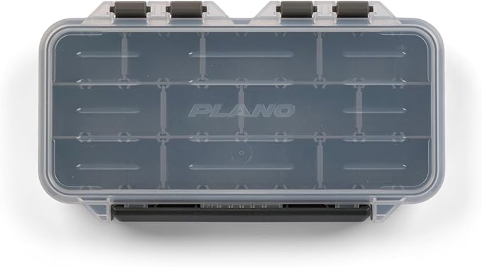Plano StowAway 3500 Stow Tackle Box, with Corrosion-Preventive Rustricor, Single Latch Design, Transparent DuraView Lid, Stackable Storage for Fishing Bait, Lures and Gear