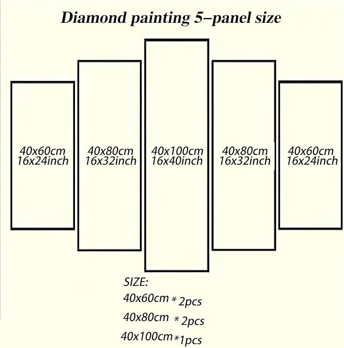 Diamond Art Kits for Adults Beginners Candle 5D Diamond Painting Kits Winter DIY Rhinestone Embroidery Large Wall Art and Crafts,Paint by Numbers kit for Adults for Home Decor 39x79in 5 Pack 0b-823