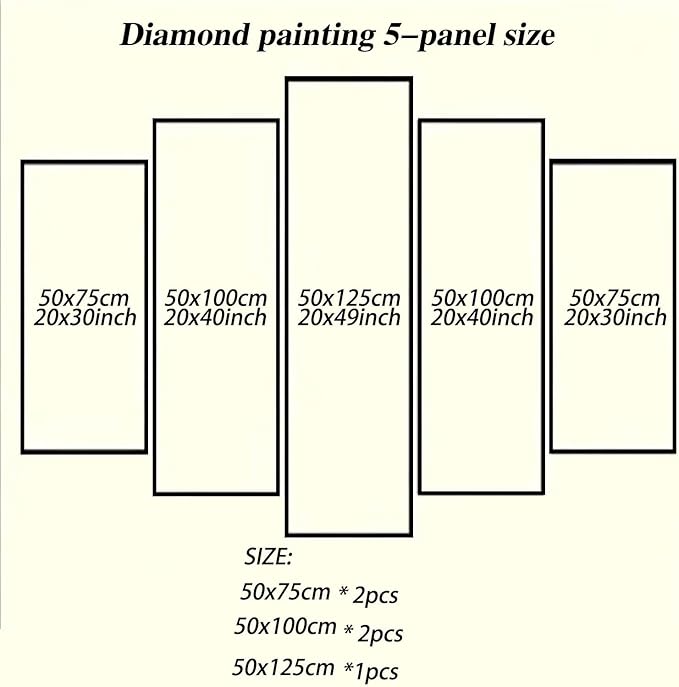 Diamond Art Kits for Adults Beginners Candle 5D Diamond Painting Kits Winter DIY Rhinestone Embroidery Large Wall Art and Crafts,Paint by Numbers kit for Adults for Home Decor 49x98in 5 Pack 0b-823