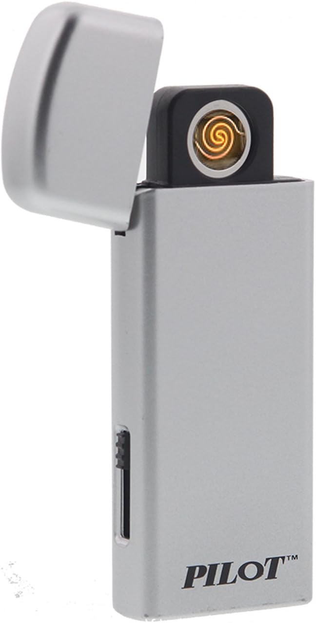 Pilot Electronics CA-8801SZ Flameless Rechargeable Elighter, Silver