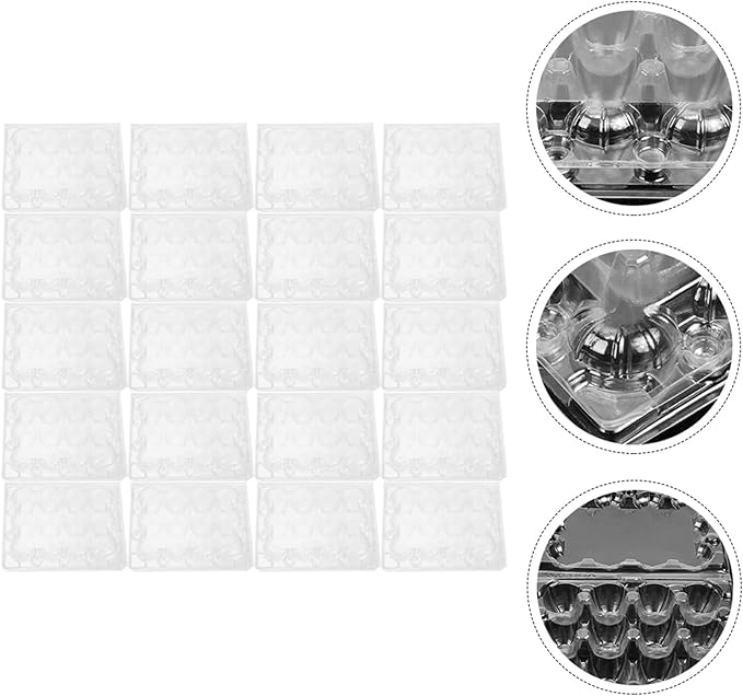 120pcs Plastic Quail Egg Cartons Portable 12-compartment Egg Holder Trays for Kitchen Storage and Farm Use Reusable Quail Boxes for Refrigerators and Market Display