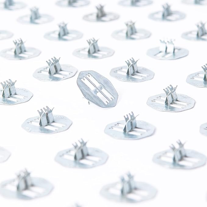 Ziosxin 380pack Galvanized Metal Base Suitable for Wood Wicked Candles Manufacture, Metal Bracket Size:W*D(25 * 25mm),H(8mm) Does not Include Wicks and Stickers