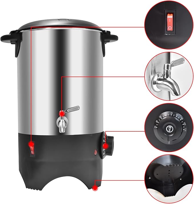 4.5 Qts Wax Melter for Candle Making Candle, Wax Melting Pot, Large Commercial Candle Maker Machine with Pour Spout and Temperature Control for Business Home