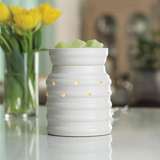 Candle Warmers ETC. Illumination Fragrance Warmer- Light-Up Warmer for Warming Scented Candle Wax Melts and Tarts or to Freshen Room, Farmhouse Milkjug