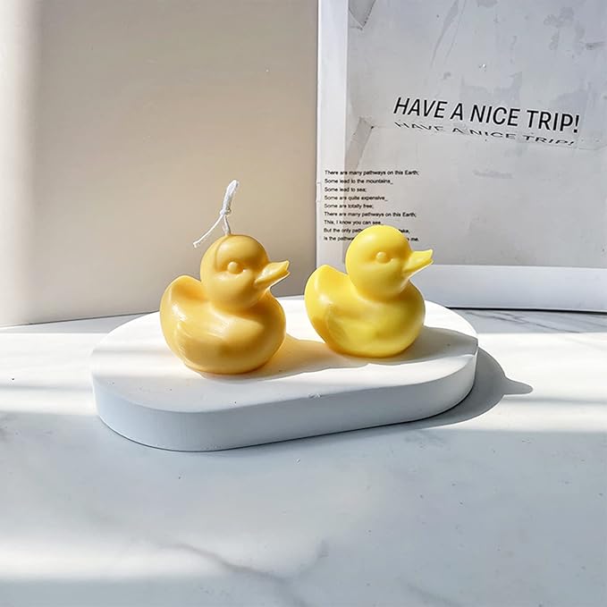 ZAKVOOR 3D Duck Candle Silicone Molds Animal Resin Casting Mould for DIY Candle Making Polymer Clay Craft Plaster Home Decoration
