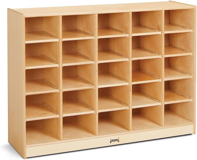 Jonti-Craft 0425JC 25 Cubbie-Tray Mobile Storage Without Bins 35.5 x 48 x 15 in
