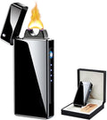Electric Lighter Rechargeable Flameless Lighters Windproof Lighters Plasma Lighter - Butane Free with High Capacity Battery for Candles (Dark)