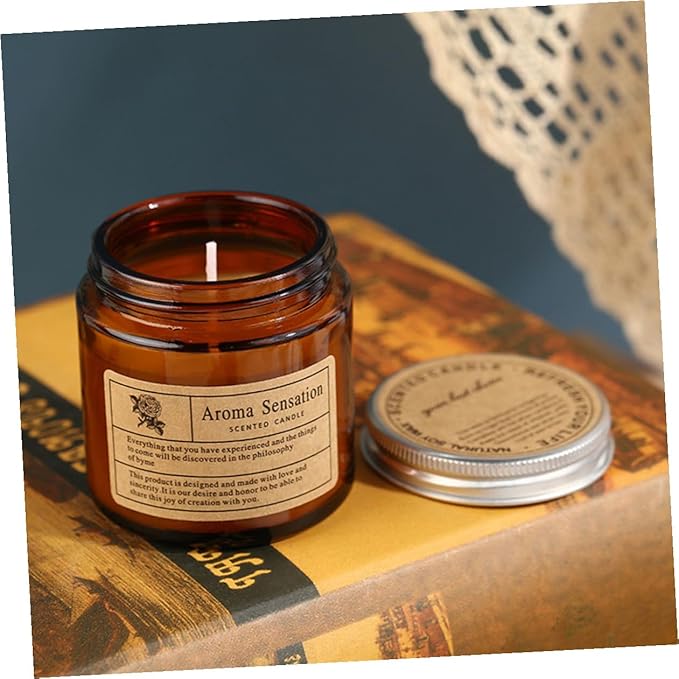 Handmade Scented Candle DIY Plant Wax Tea Color Aromatherapy Candle for Birthday Home Decoration Romantic Rose Sandalwood Scent
