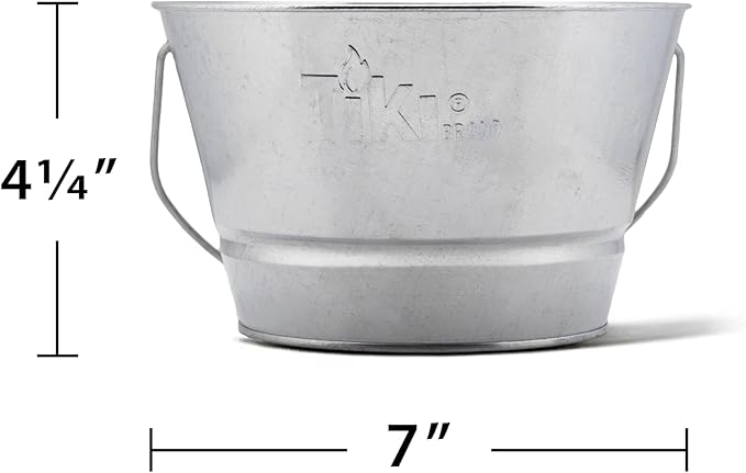 TIKI Citronella Candle 28-Ounce – Triple Wick Metal Bucket with Lid (Silver) – Long-Lasting Outdoor Candle for Patio, Deck, Garden, Backyard & Camping