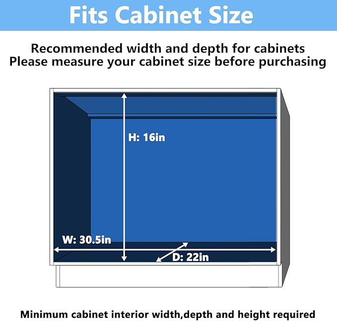 LOVMOR Individual Pull Out Cabinet Organizer, 2 Tier Slide Out Cabinet Drawers, Pots and Pans Organizer and Storage Pantry Shelf for Kitchen (30" W x 21½" D)
