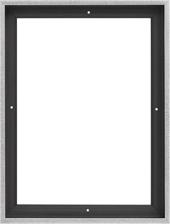 PIXY CANVAS Floater Frame 10x20 for 1-1/2 (1.5) inch Deep Canvas Paintings/Canvas Prints/Wood Canvas Panels/Wall Art/Wall Decor/Home Decor/Artwork (Antique Silver, 10 x 20 inch, Portrait)
