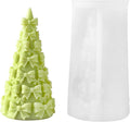 Candle Mold for Candle Making, 3D Conical Silicone Mold for Resin Casting DIY Plaster Polymer Clay Home Decoration (Bow&Tree)